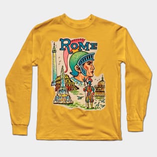 Rome Souvenir Design 1960s Long Sleeve T-Shirt